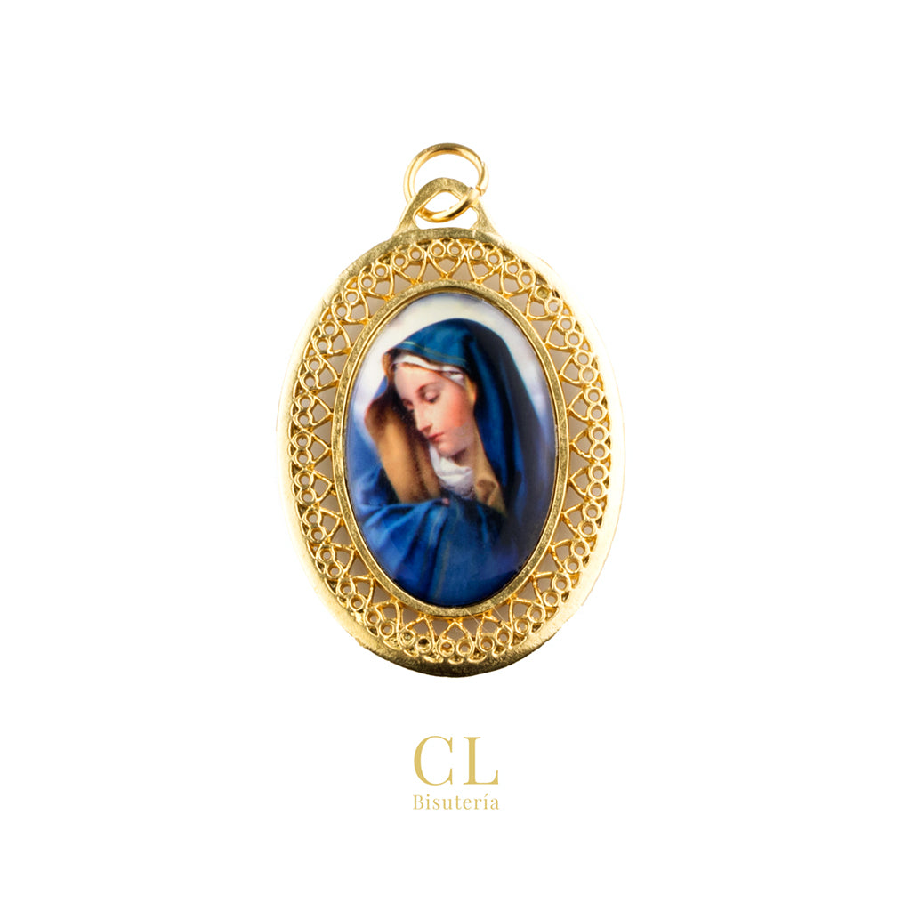 Medalla Ovalada Virgen Dolorosa