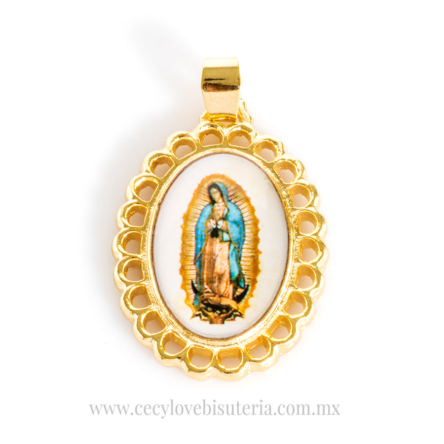 Medalla Ovalada Virgen De Guadalupe