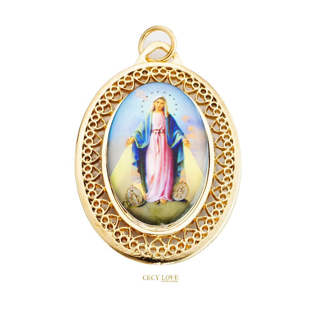 Medalla Ovalada Virgen Milagrosa