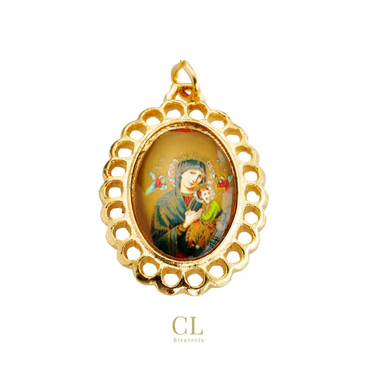 Medalla Ovalada Virgen del Perpetuo Socorro