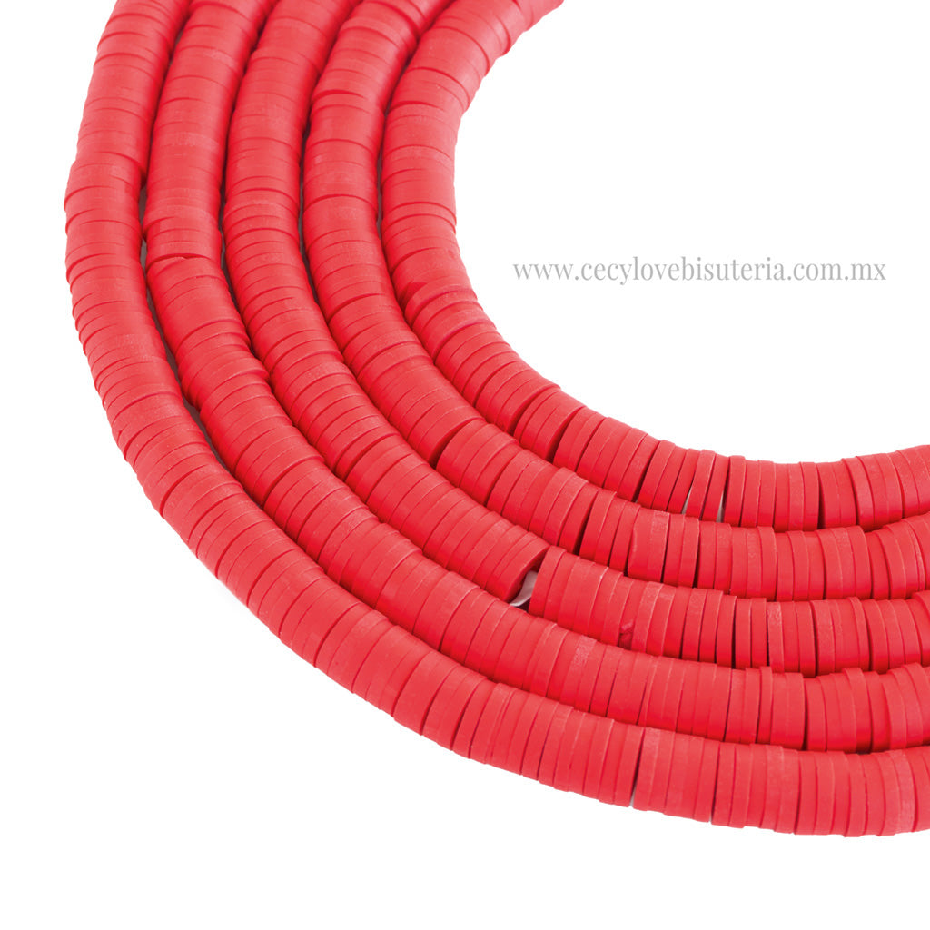 Hilo Puca Fimo Rojo 6 mm