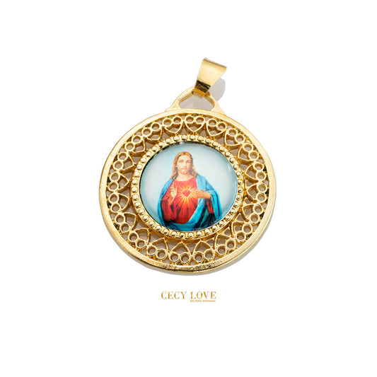 Medalla Redonda Sagrado Corazón de Jesús