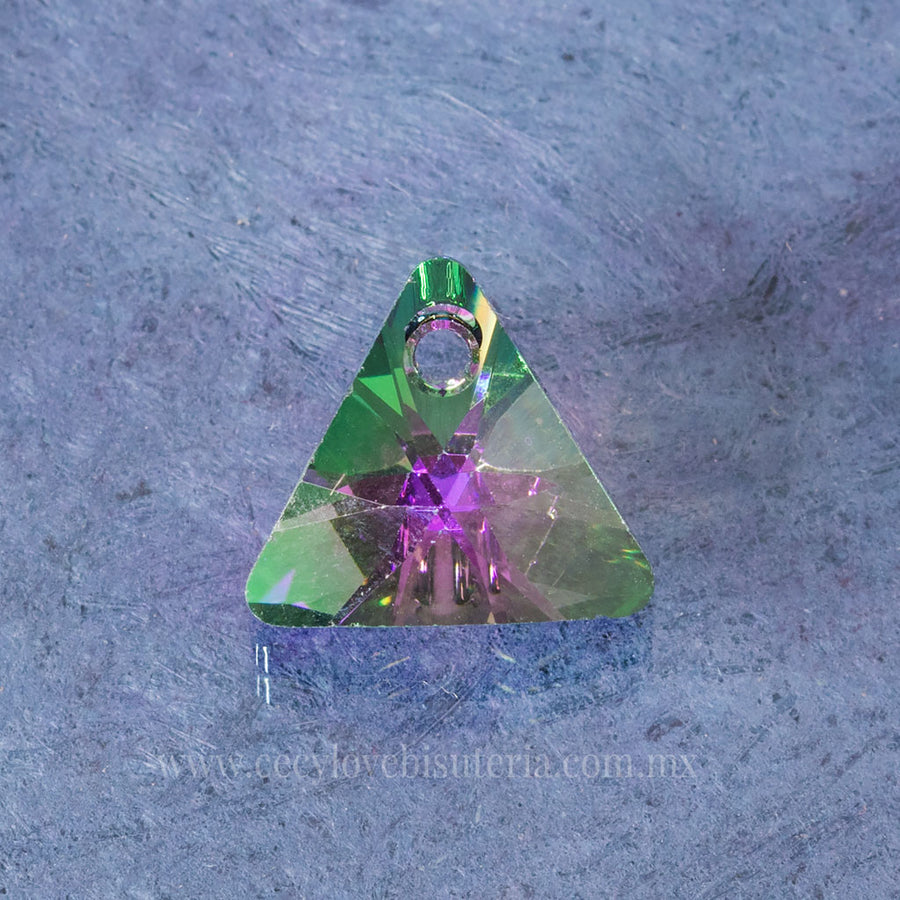 Swarovski Triángulo Verde/Morado